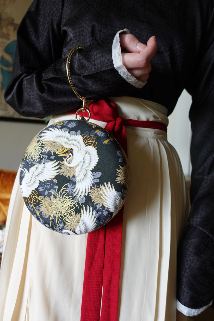 Твердая сумка An Yè 暗夜 Dark Crane