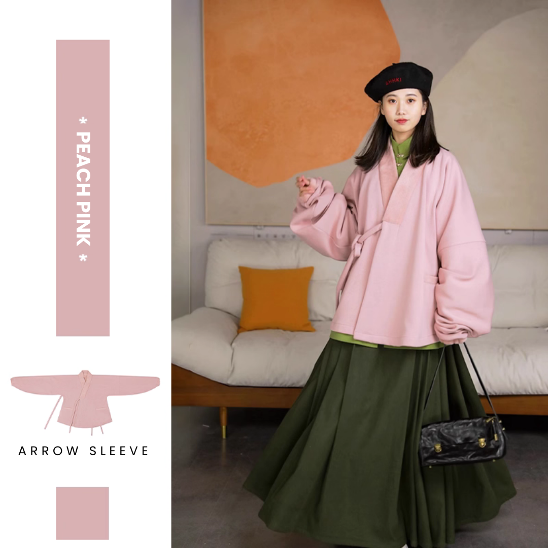 Reyan Rong 热岩绒 Hot Rock Fleece Modernized Ming Jiaoling Ao Cross Collar Jacket Collection