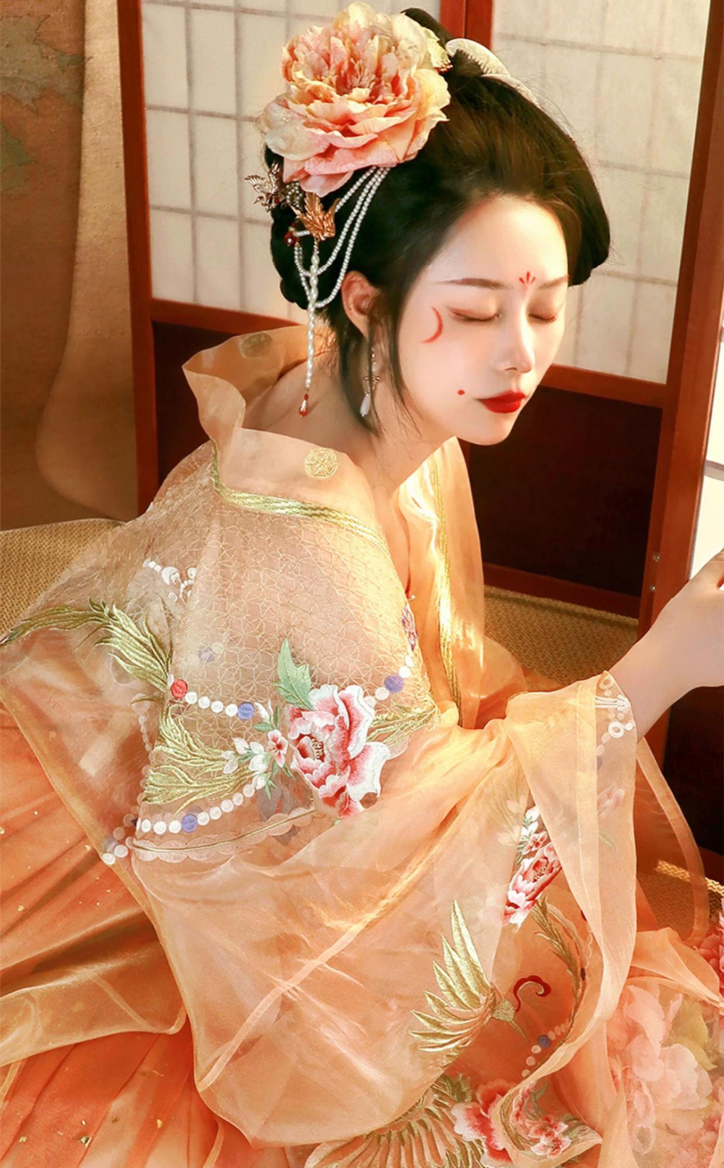 Gui Fei 贵妃 Ensemble modernisé de pivoine de la dynastie Tang Phoenix Heziqun