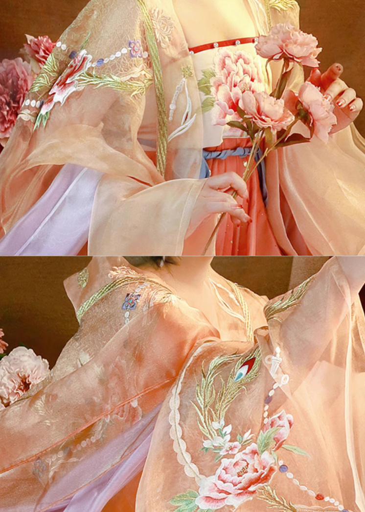 Gui Fei 贵妃 Ensemble modernisé de pivoine de la dynastie Tang Phoenix Heziqun