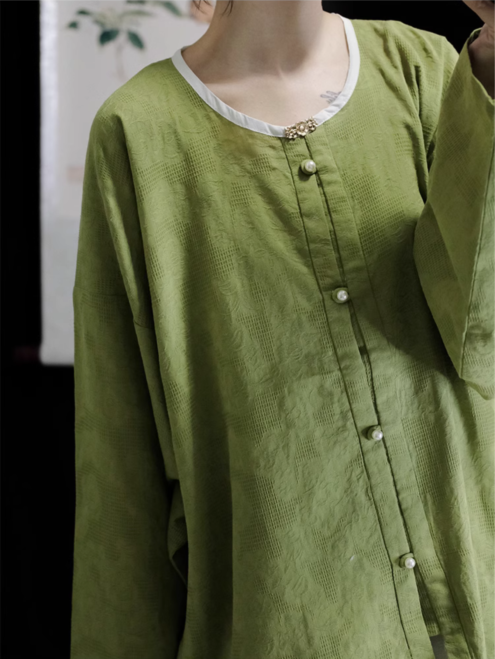 Дэн Та 蛋挞 Яичный пирог династии Мин Юаньлин Шань Топ из чистого хлопка