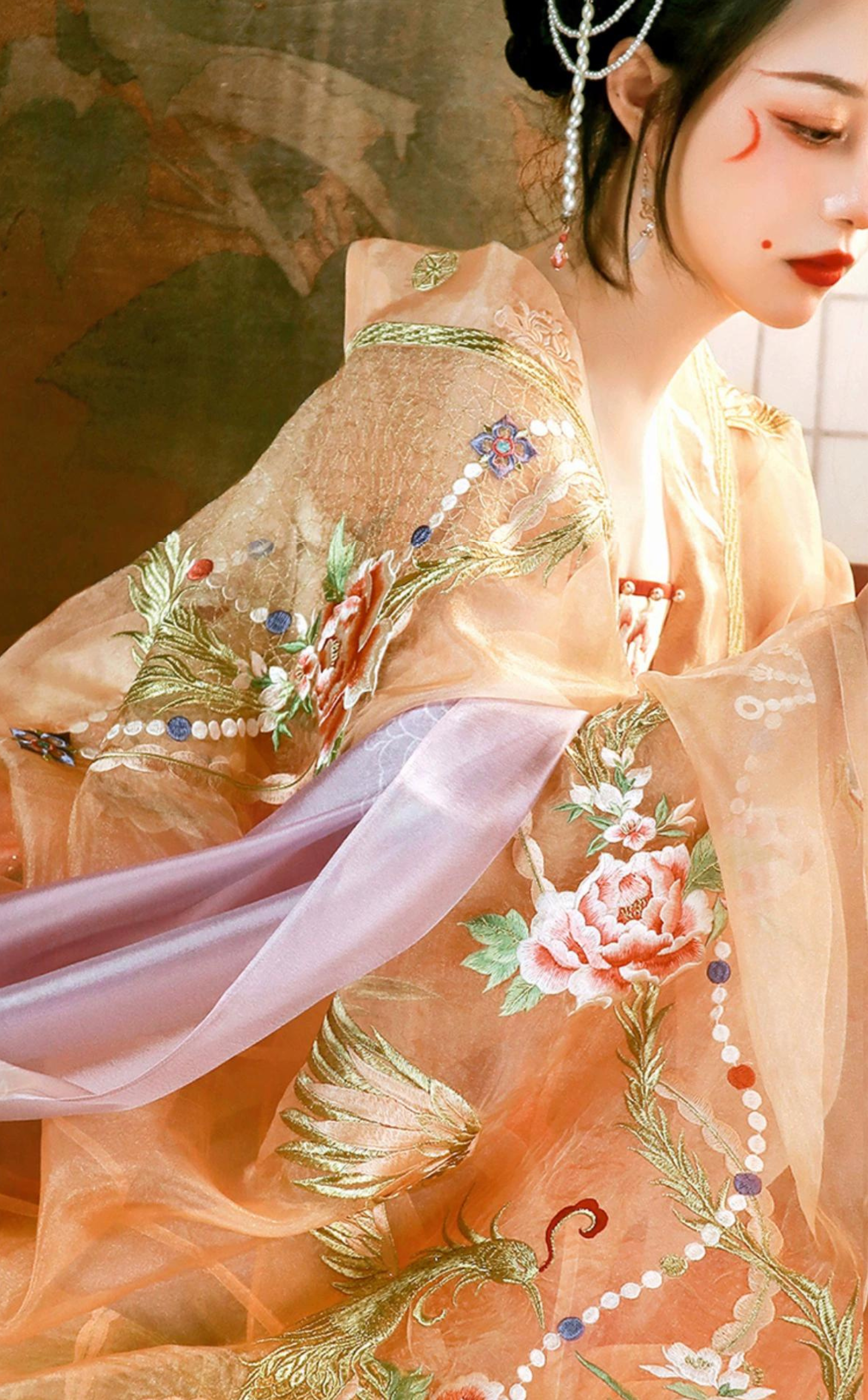 Gui Fei 贵妃 Ensemble modernisé de pivoine de la dynastie Tang Phoenix Heziqun