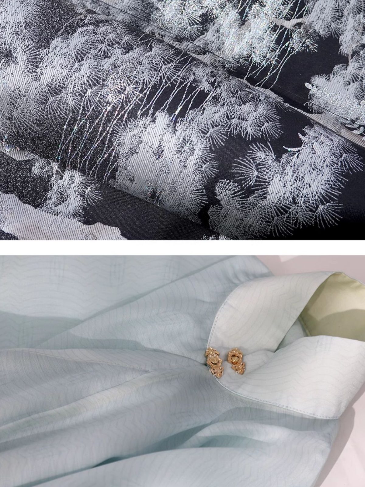 Pine & Snow 有松雪 Ensemble Bijia Aoqun brodé de la fin de la dynastie Ming