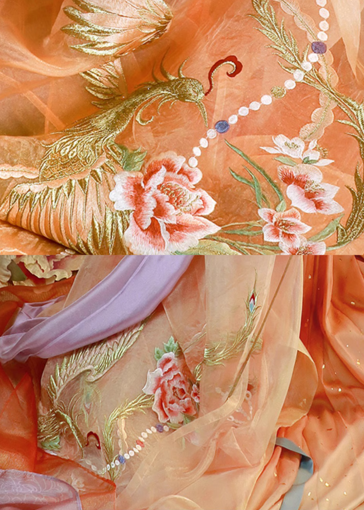 Gui Fei 贵妃 Ensemble modernisé de pivoine de la dynastie Tang Phoenix Heziqun