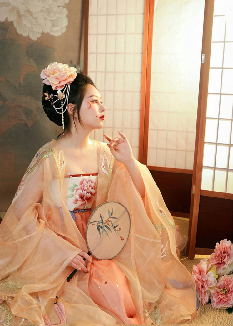 Gui Fei 贵妃 Ensemble modernisé de pivoine de la dynastie Tang Phoenix Heziqun