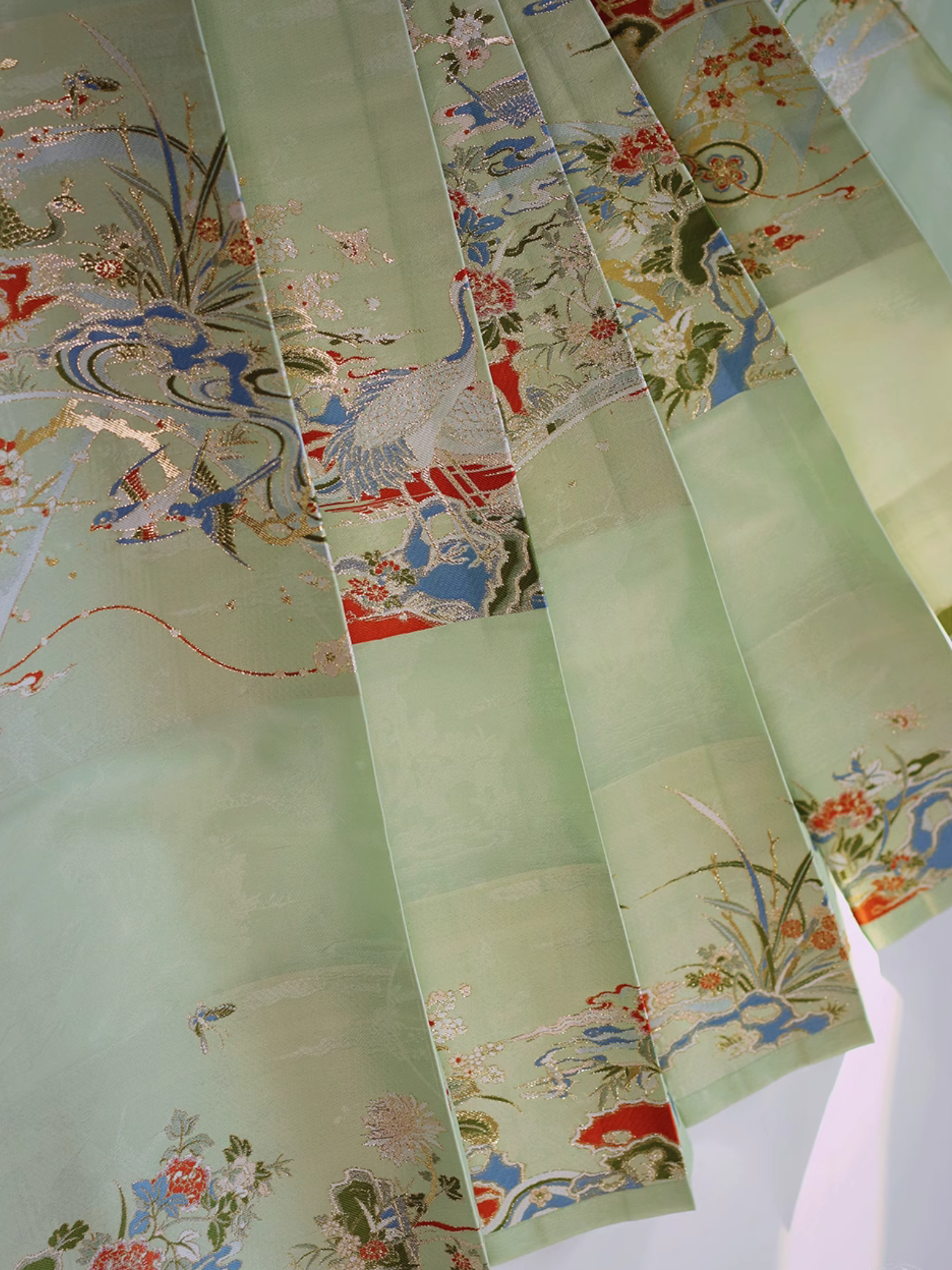 Yanzi 燕子 Golden Flowers & Auspicious Birds Middle Ming Mamian Qun