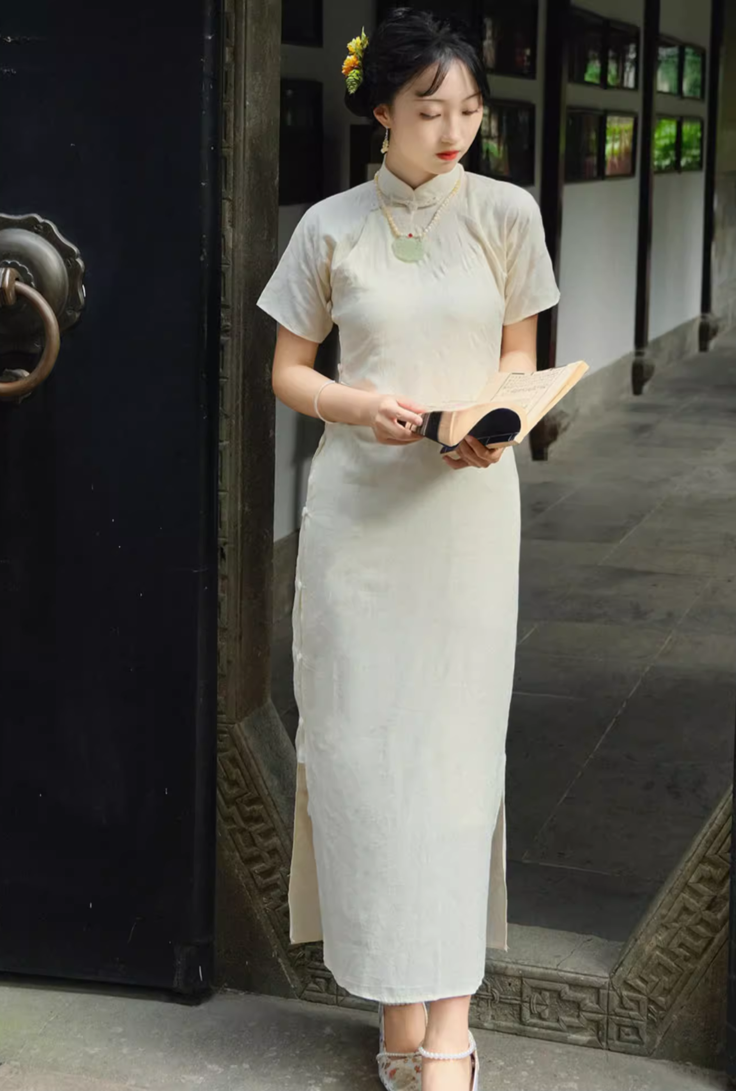 Бао Бин 刨冰 Бритый лед, 1930-е годы, чистый хлопок, летняя пастель, Ципао