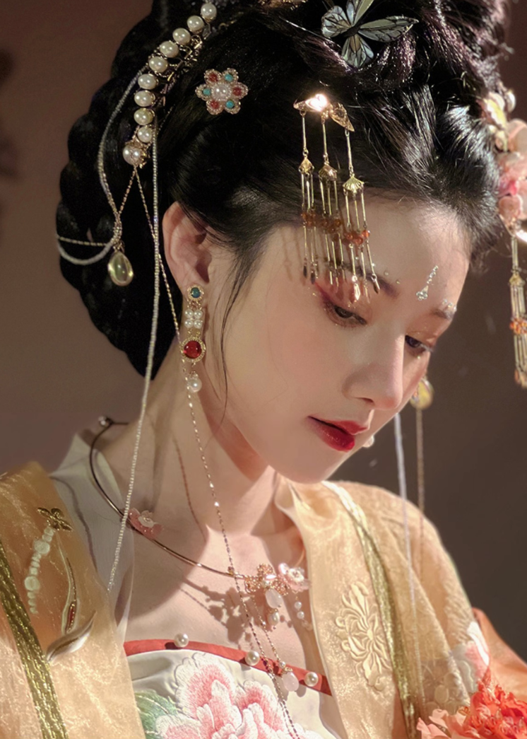 Gui Fei 贵妃 Ensemble modernisé de pivoine de la dynastie Tang Phoenix Heziqun