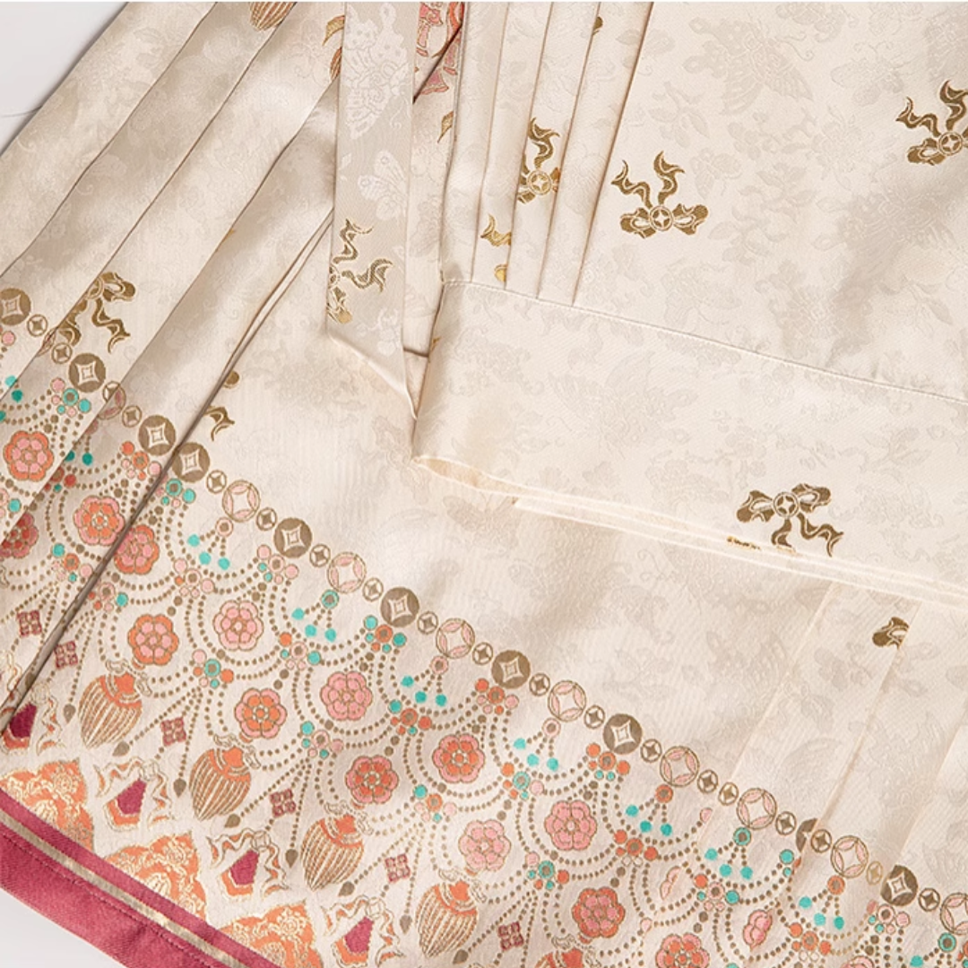 Lu Lu 陆陆 Deer Deer Modernized Ming Dynasty Knit Zhuyao & Mamian Skirt Set