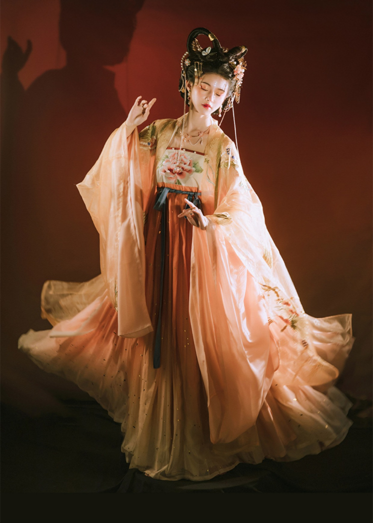 Gui Fei 贵妃 Ensemble modernisé de pivoine de la dynastie Tang Phoenix Heziqun