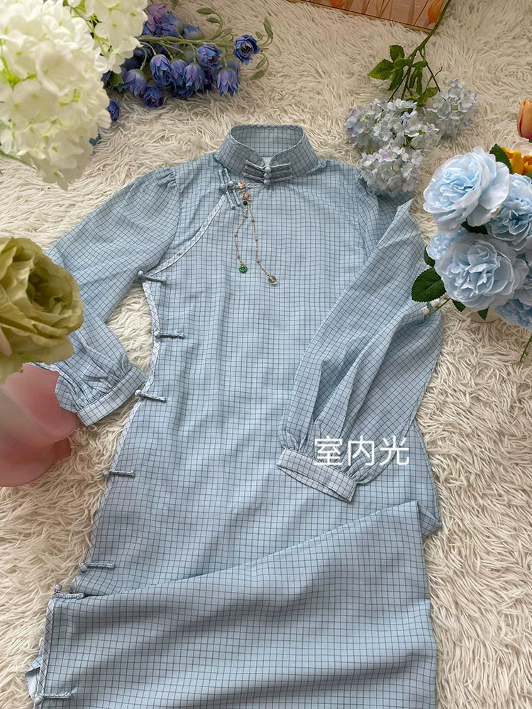 Shu Ci 书辞 Ципао с рукавом-фонариком на каждый день, мазок кистью, 1930-е годы