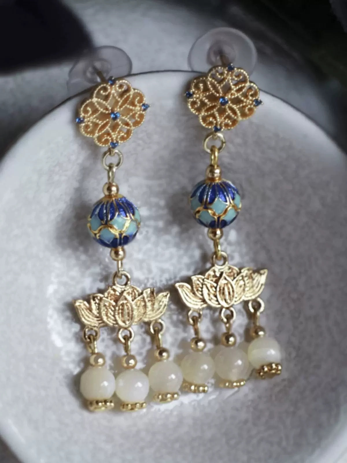 Hao Yun 好运连连 Boucles d'oreilles porte-bonheur