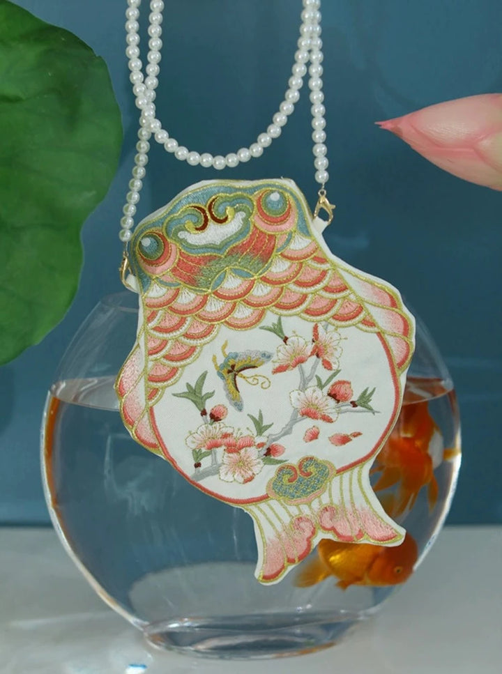 Chitang 池塘 Кошелек для телефона в пруду с золотыми рыбками