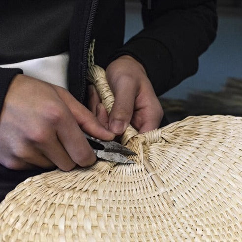 Zhu Shan 竹扇 Старомодный портативный тканый бамбуковый веер унисекс