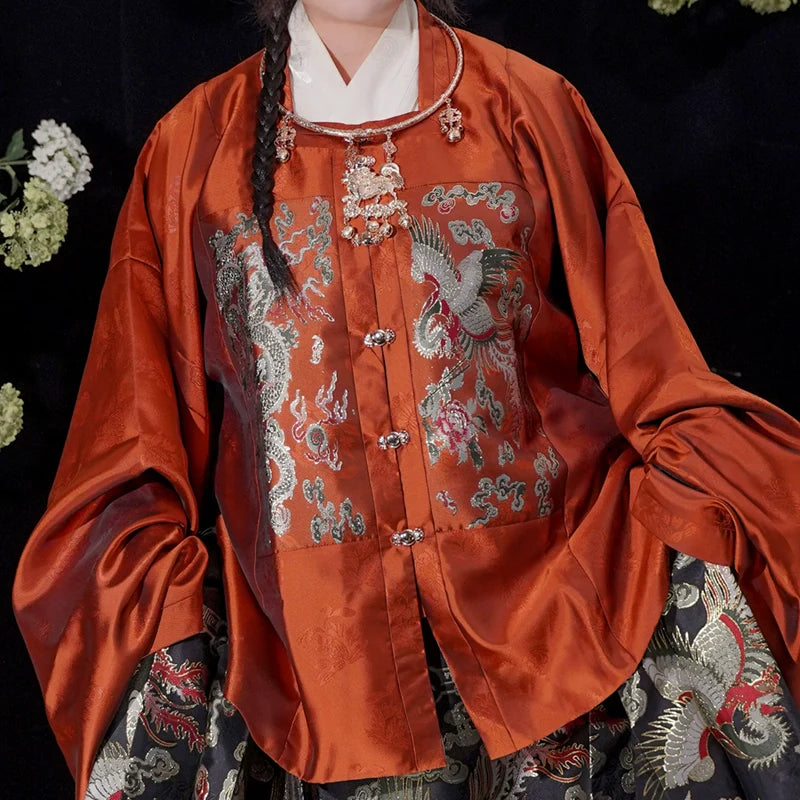 Silk Dreams 绸梦如愿 Династия Мин Плюс Размер Куртка Fanling Ao Юбка Mamian Комплект Aoqun