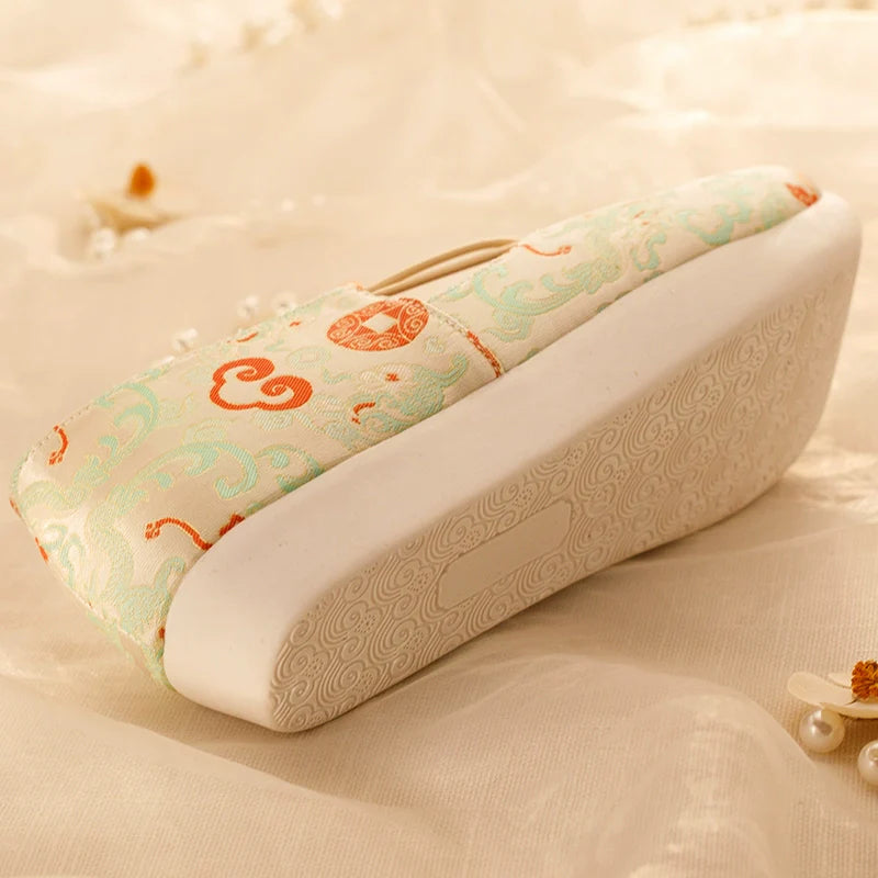 Парча Ying Bì 硬币 Tang Dynasty, туфли Dengyunlu Rising Cloud