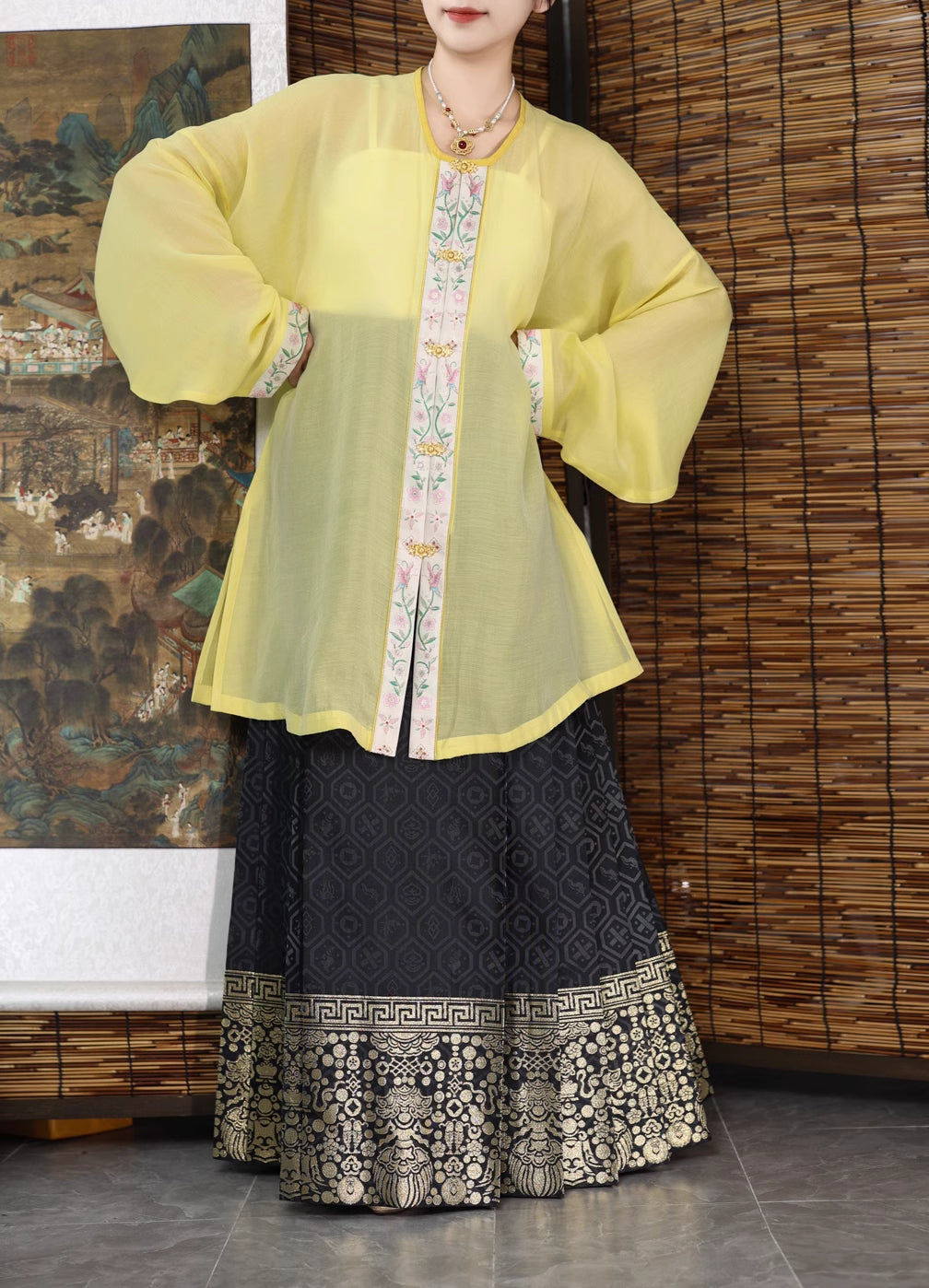 Бао Цза 宝藏 Драгоценные сокровища Юбка Мамиан династии Мин