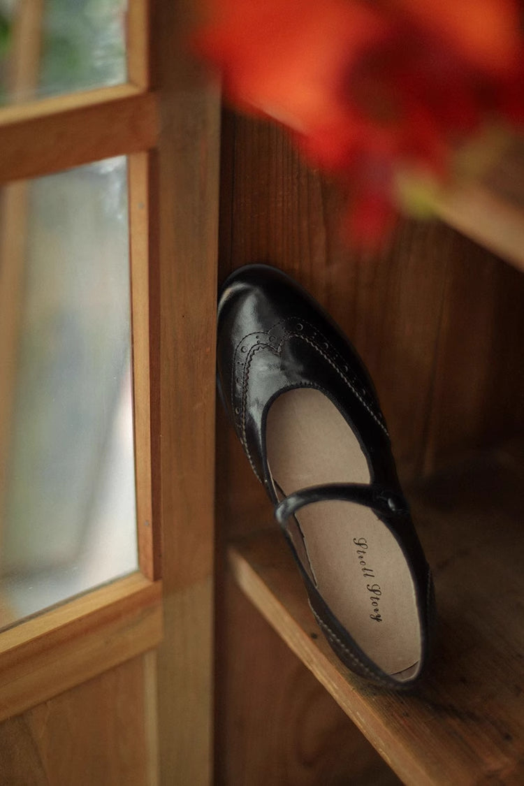 Маргарита 玛格丽特 Туфли школьницы 1920-х годов, репродукция из воловьей кожи