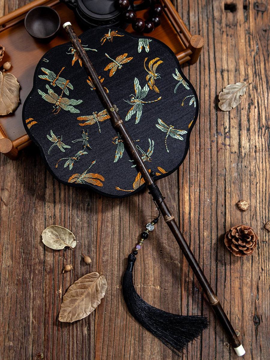 Ба Бан 八瓣 Восьмилепестковая стрекоза Яошань, унисекс, веер в рулонах