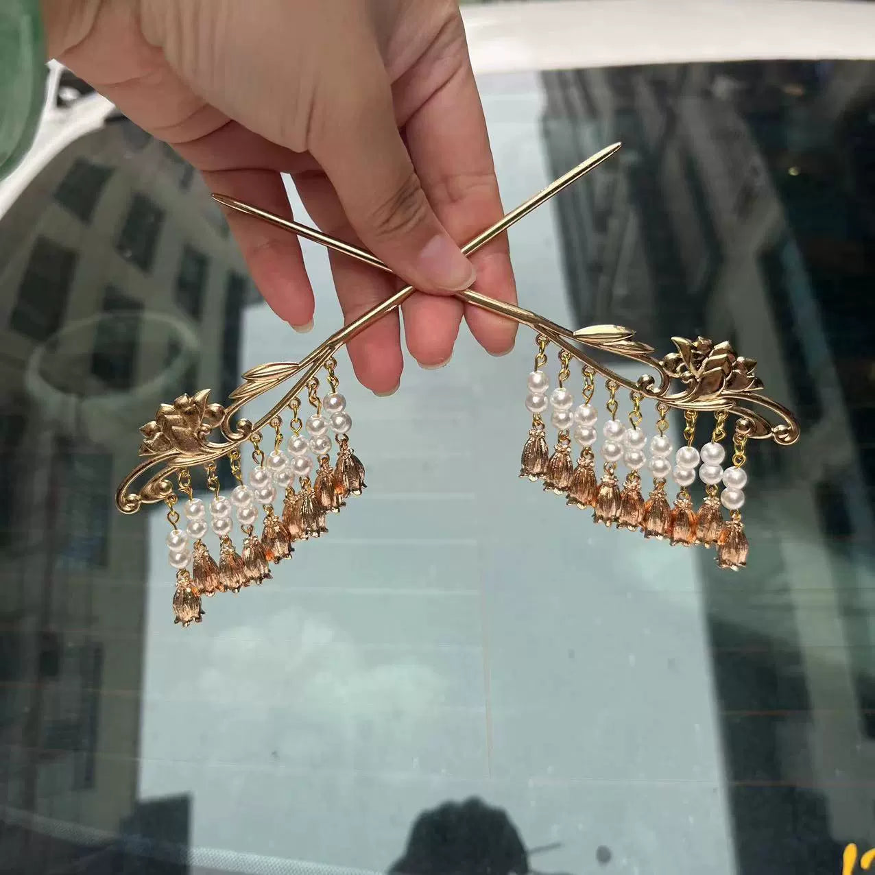 Набор заколок для волос Frost 霜 Ming Dynasty с бирюзой и фениксом