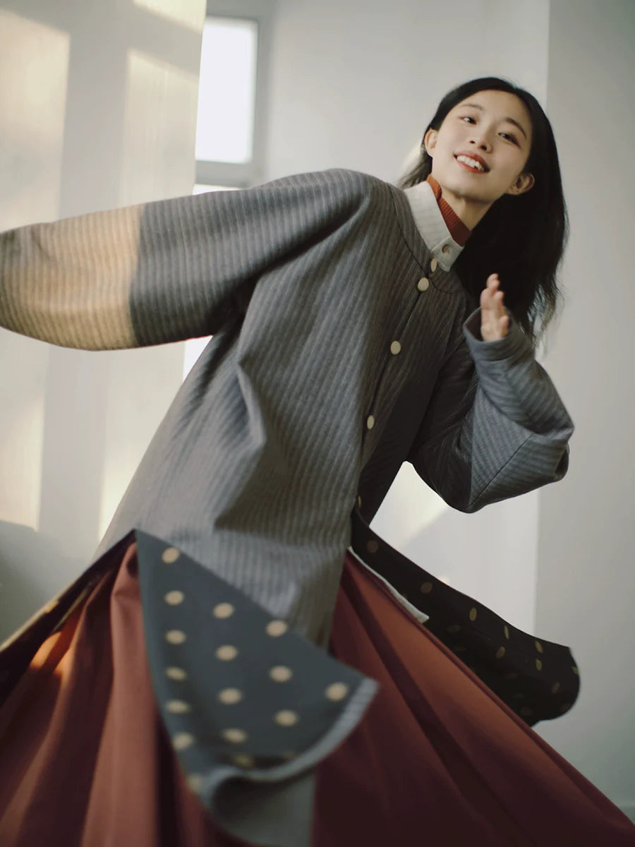 Duqian 度阡 Модернизированное пальто Ming Yuanling Ao