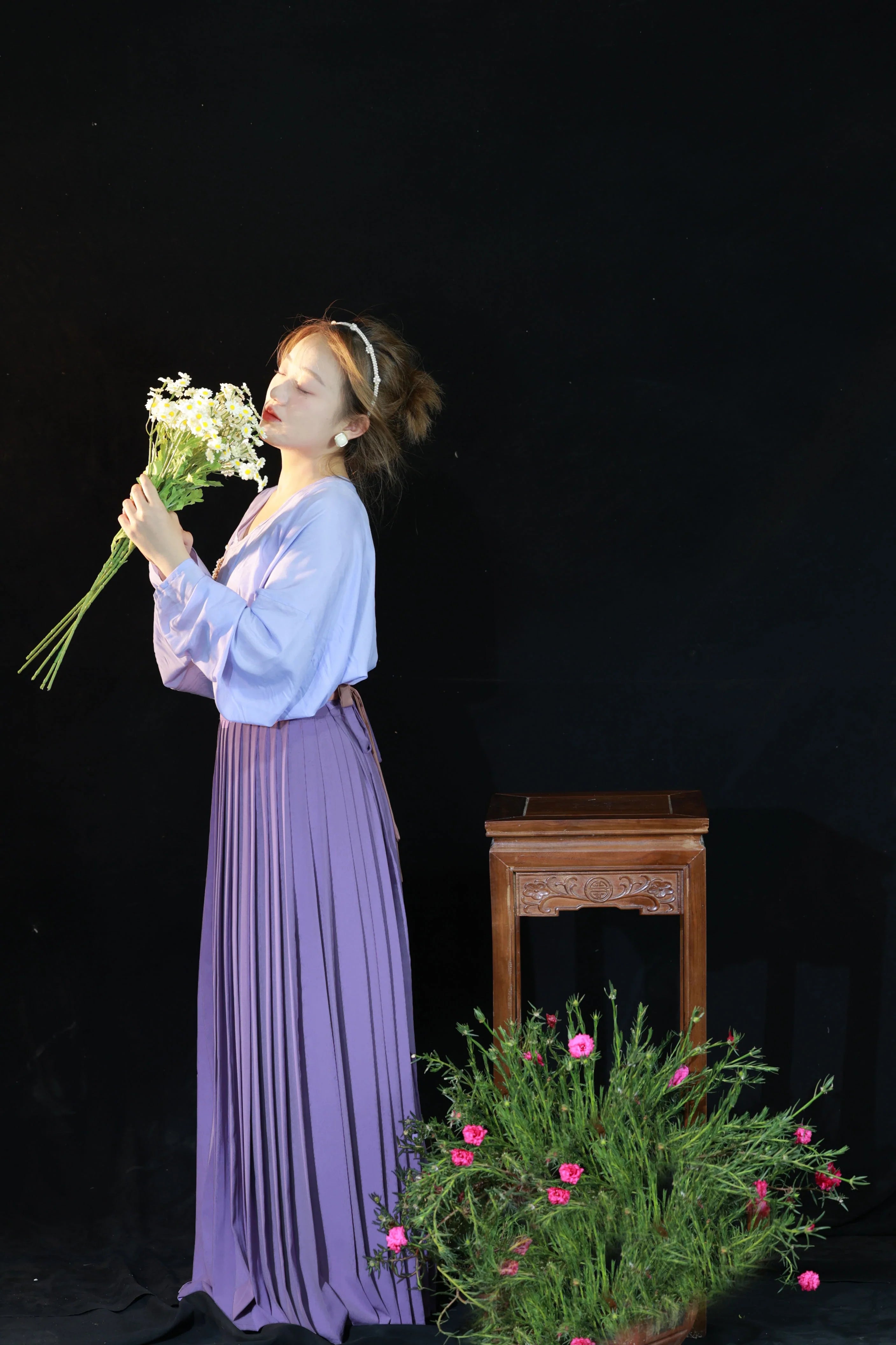 Caiqun 彩裙 Базовая разноцветная юбка Baidiequn