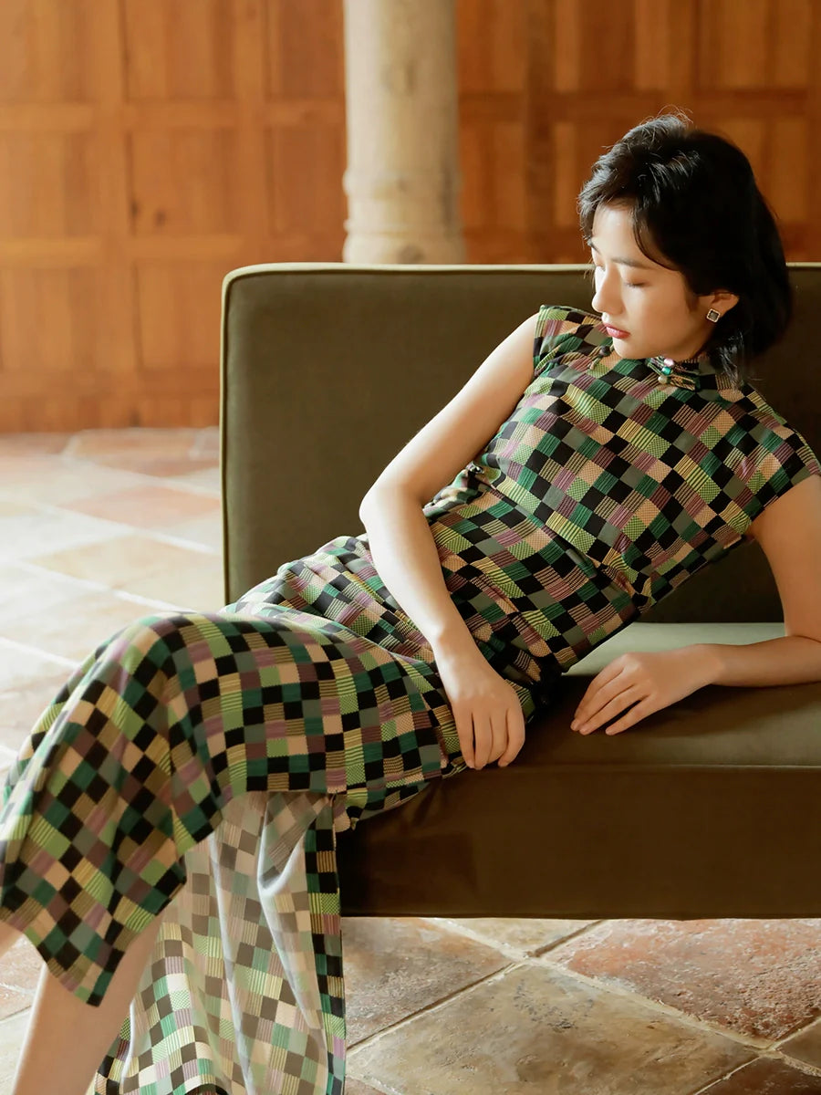 Liuli 琉璃 Rétro Fin des années 1930 Mancherons Été Qipao