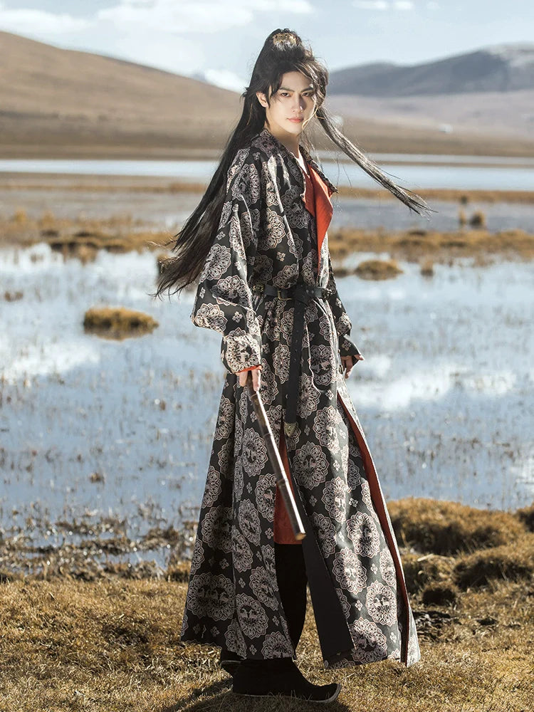 Yan Ge Xing 燕歌行 Yuanlingpao double couche pour hommes de la dynastie Tang