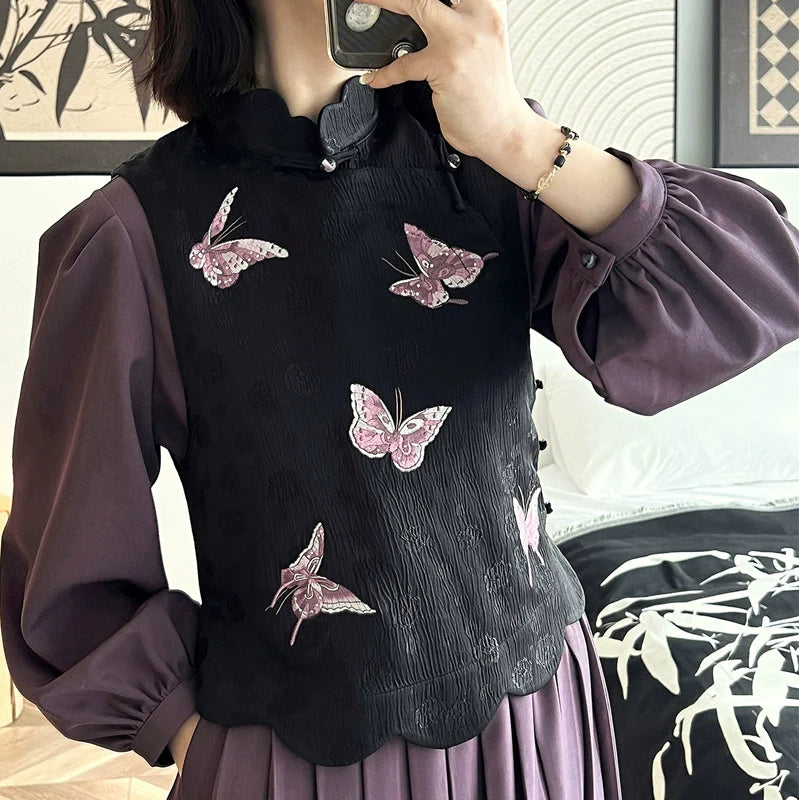 Пять благословений 五福临门 Модернизированный комплект жилета Ципао и Мацзя 1910-х годов