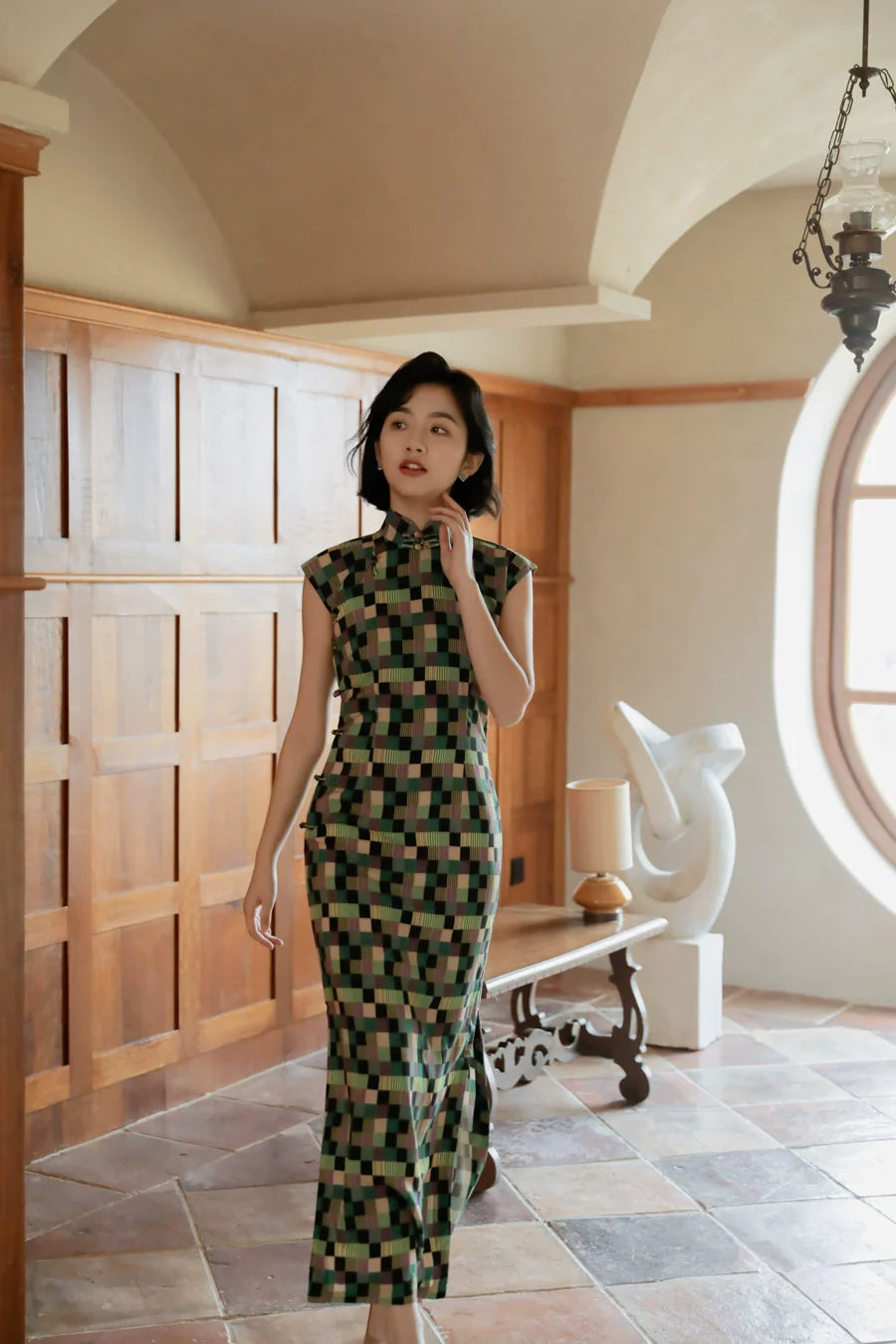 Liuli 琉璃 Rétro Fin des années 1930 Mancherons Été Qipao