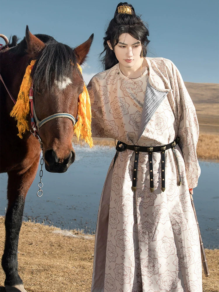 Yan Ge Xing 燕歌行 Yuanlingpao double couche pour hommes de la dynastie Tang