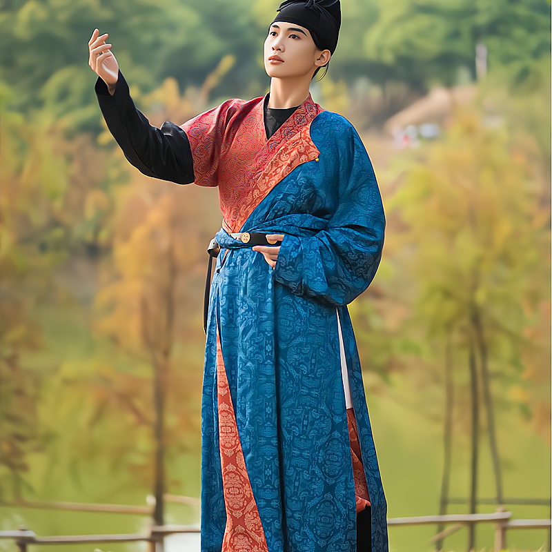 Танъюань 汤圆 Халат унисекс с двойной подкладкой из рисовых шариков Юаньлинпао с круглым воротником