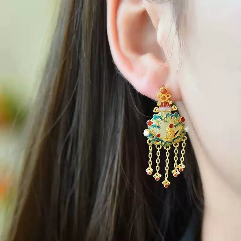 Серьги «Прыгающая рыба» 鱼跃