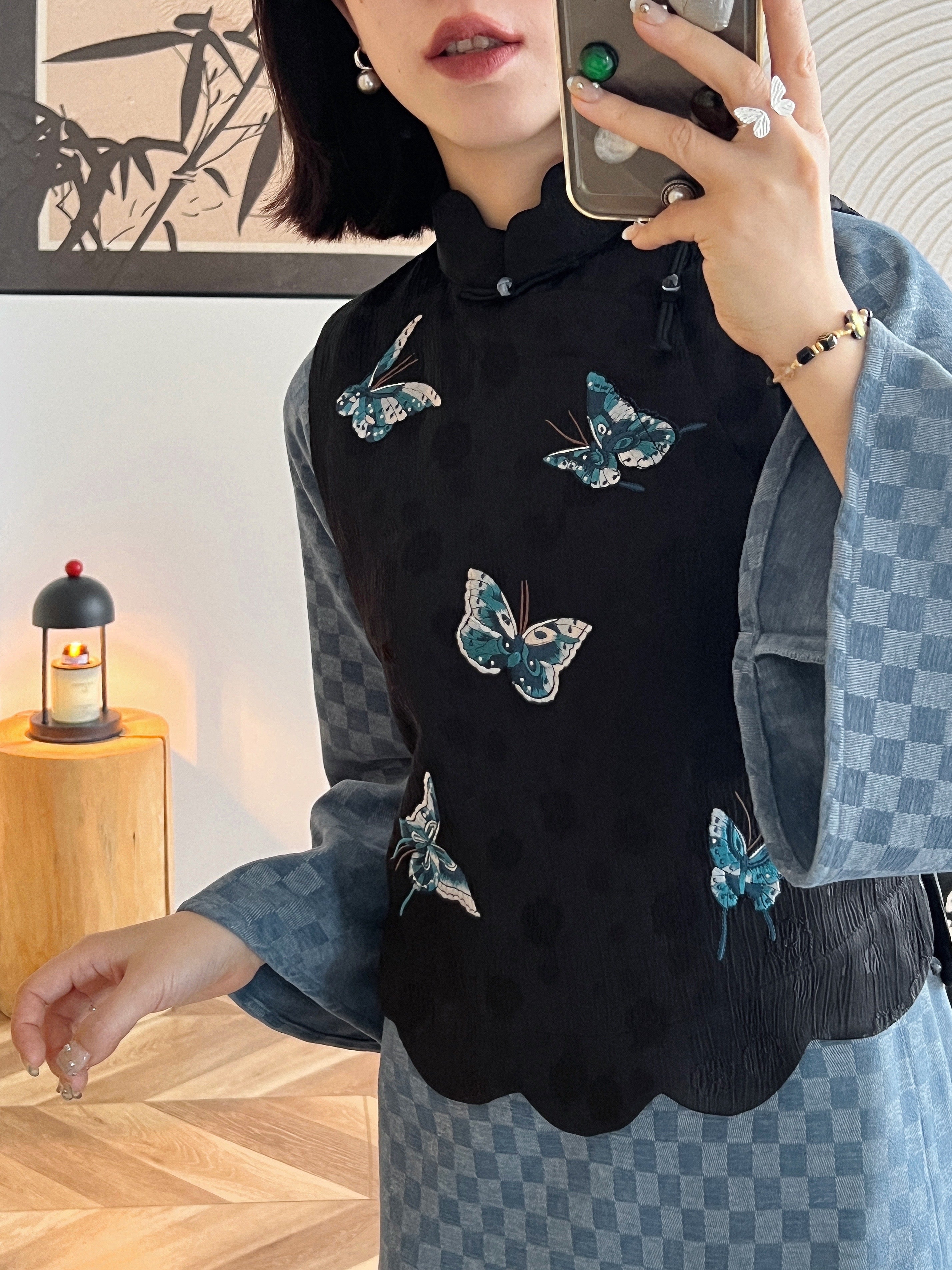 Пять благословений 五福临门 Модернизированный комплект жилета Ципао и Мацзя 1910-х годов