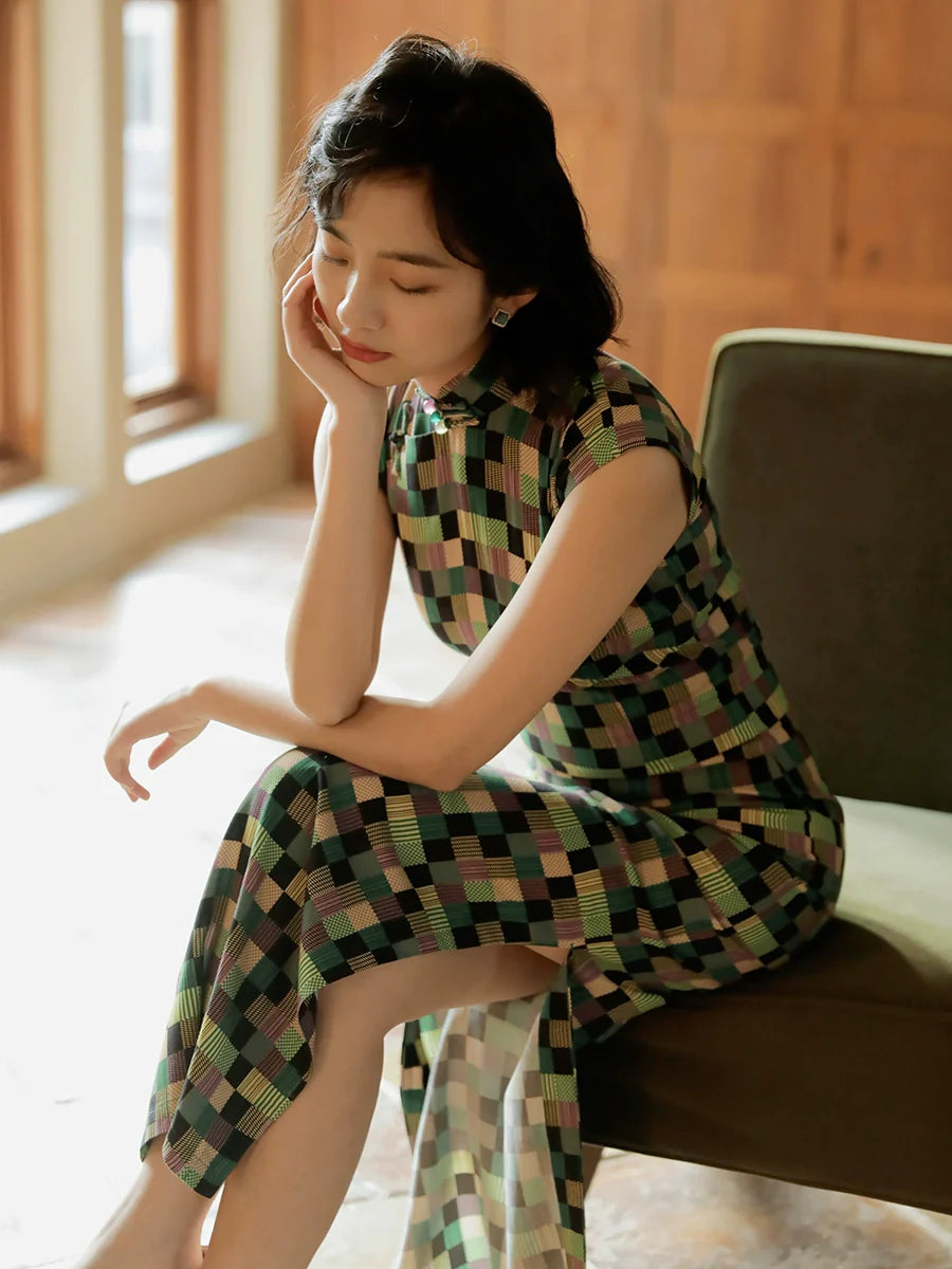 Liuli 琉璃 Rétro Fin des années 1930 Mancherons Été Qipao