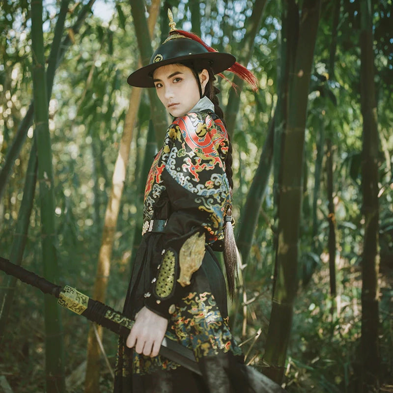 Мужской халат унисекс Dao 刀 Sword Ming Dynasty Feiyufu Tieli Warrior's Robe