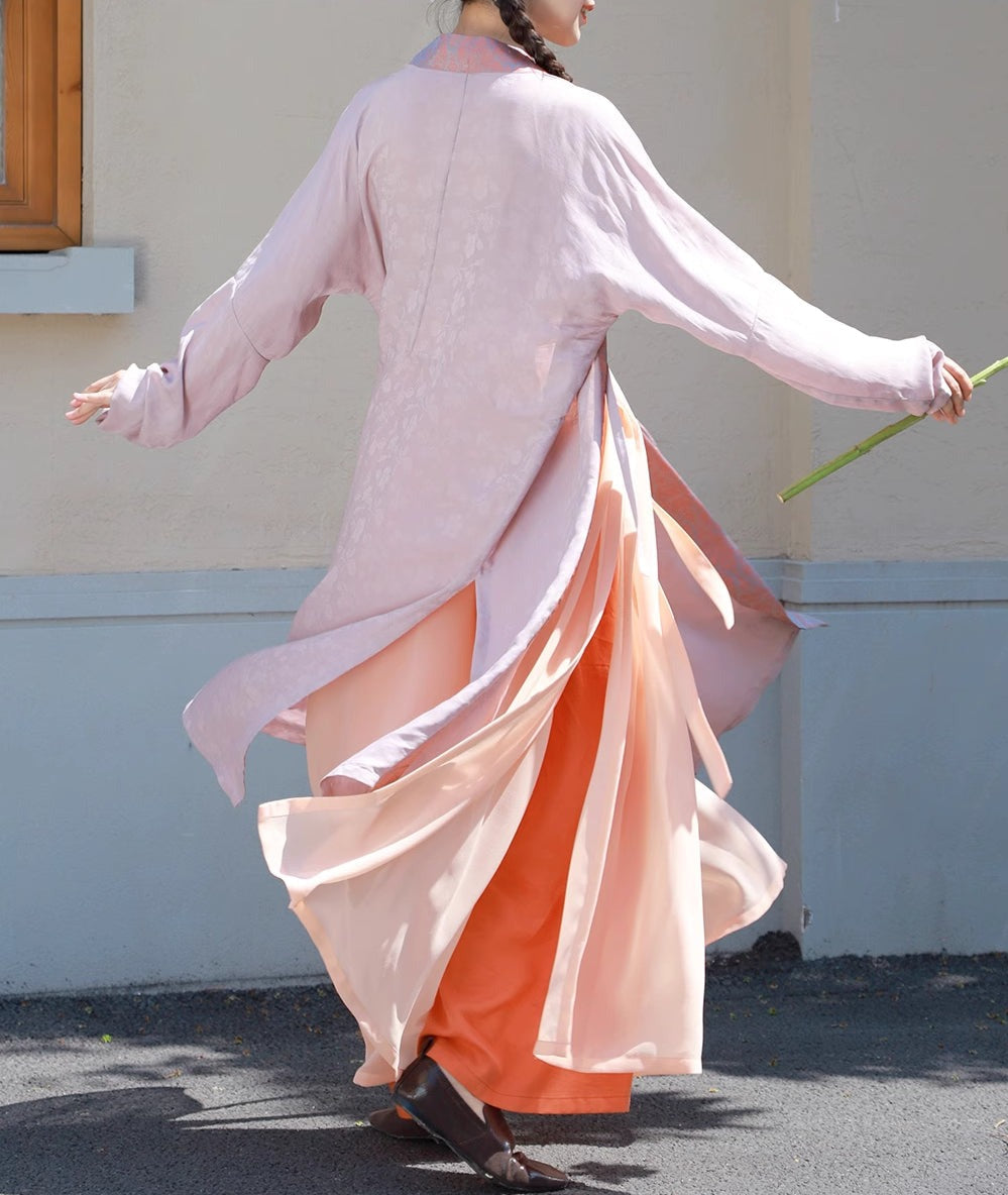 Jüzi Qishui 橘子汽水 Orange Soda Модернизированный комплект из двухслойных брюк Beizi династии Сун и брюк