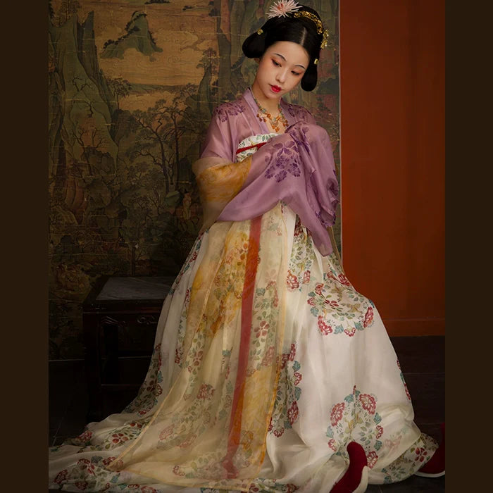 Tuan'Er 团儿 Soie de mûrier Qixiong Ruqun Tang Hanfu historique