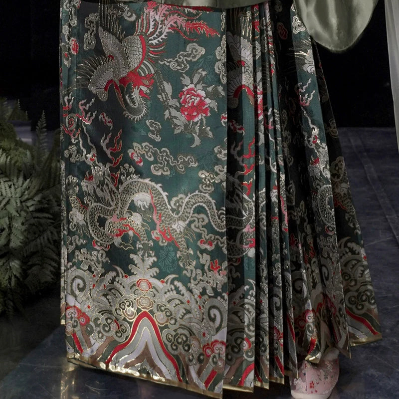 Silk Dreams 绸梦如愿 Династия Мин Плюс Размер Куртка Fanling Ao Юбка Mamian Комплект Aoqun