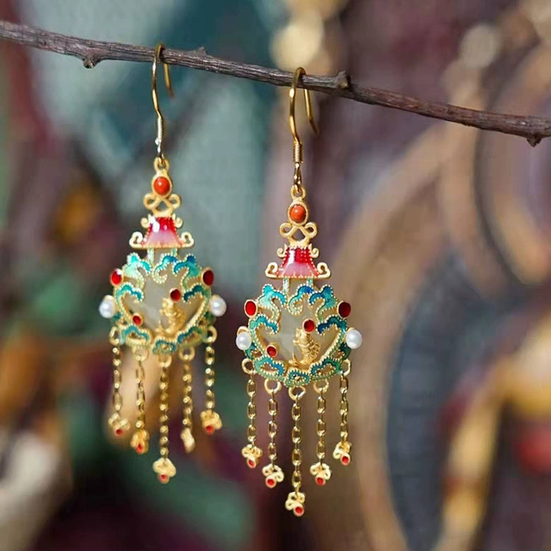 Серьги «Прыгающая рыба» 鱼跃