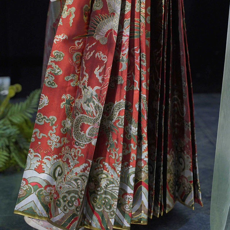 Silk Dreams 绸梦如愿 Династия Мин Плюс Размер Куртка Fanling Ao Юбка Mamian Комплект Aoqun