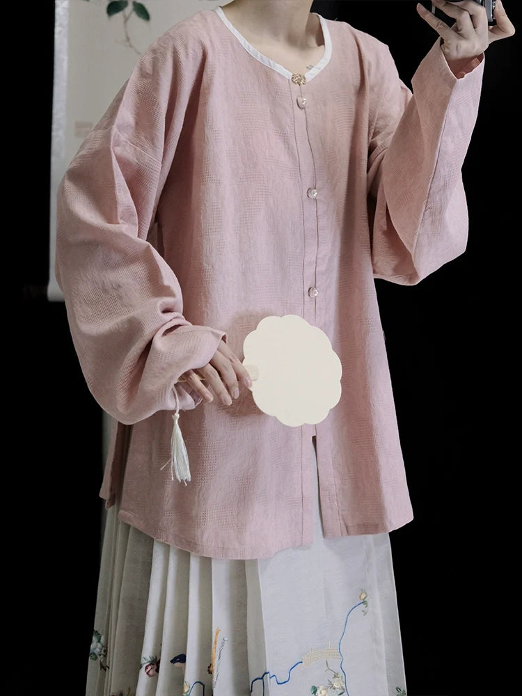 Дэн Та 蛋挞 Яичный пирог династии Мин Юаньлин Шань Топ из чистого хлопка