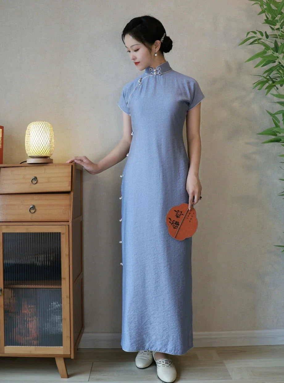 Gu Shu 古书 Daily Pearl Qipao des années 1930