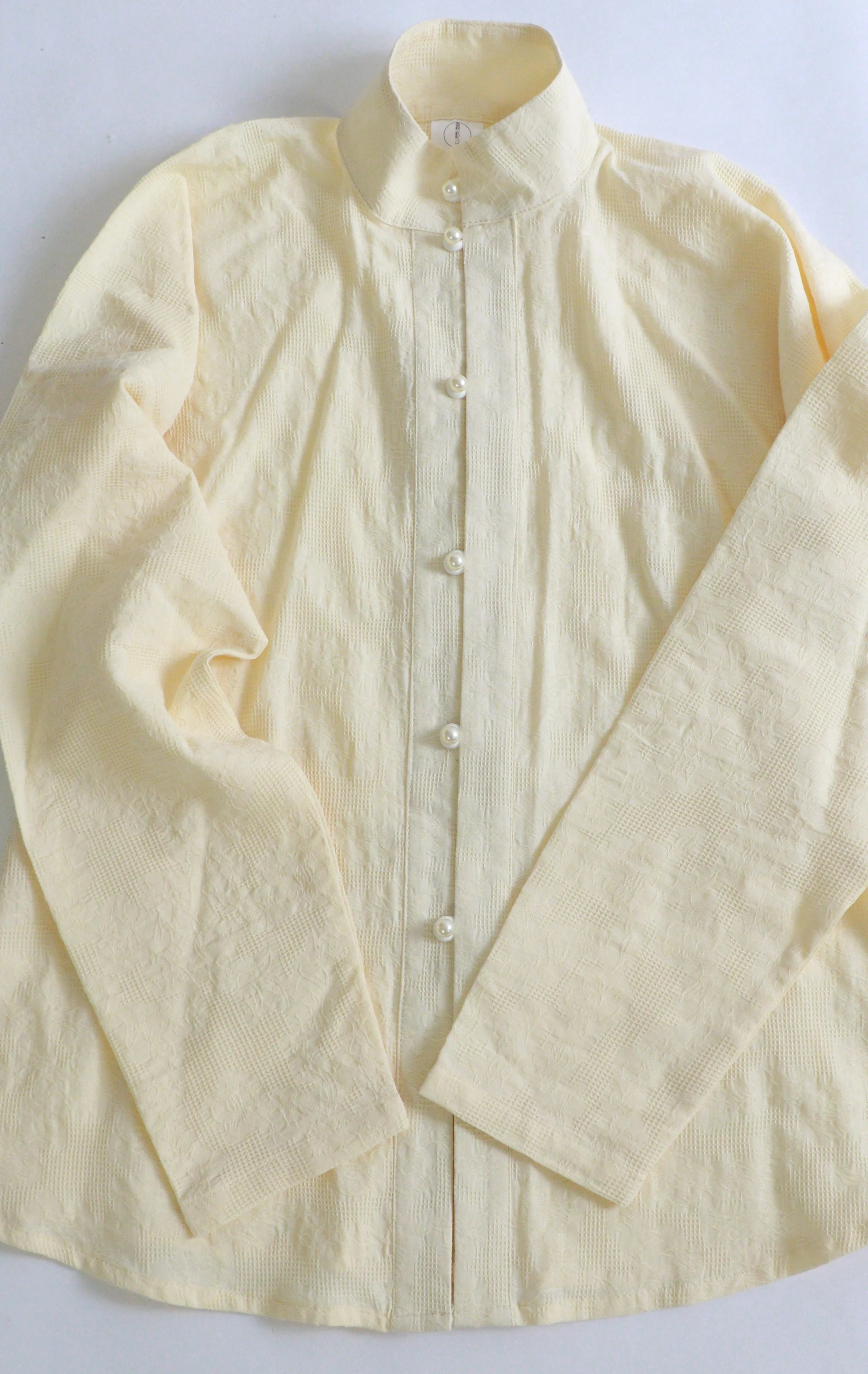 Richang 日常 Ежедневная хлопковая рубашка Liling Duijin Duanshan Ming с воротником-стойкой