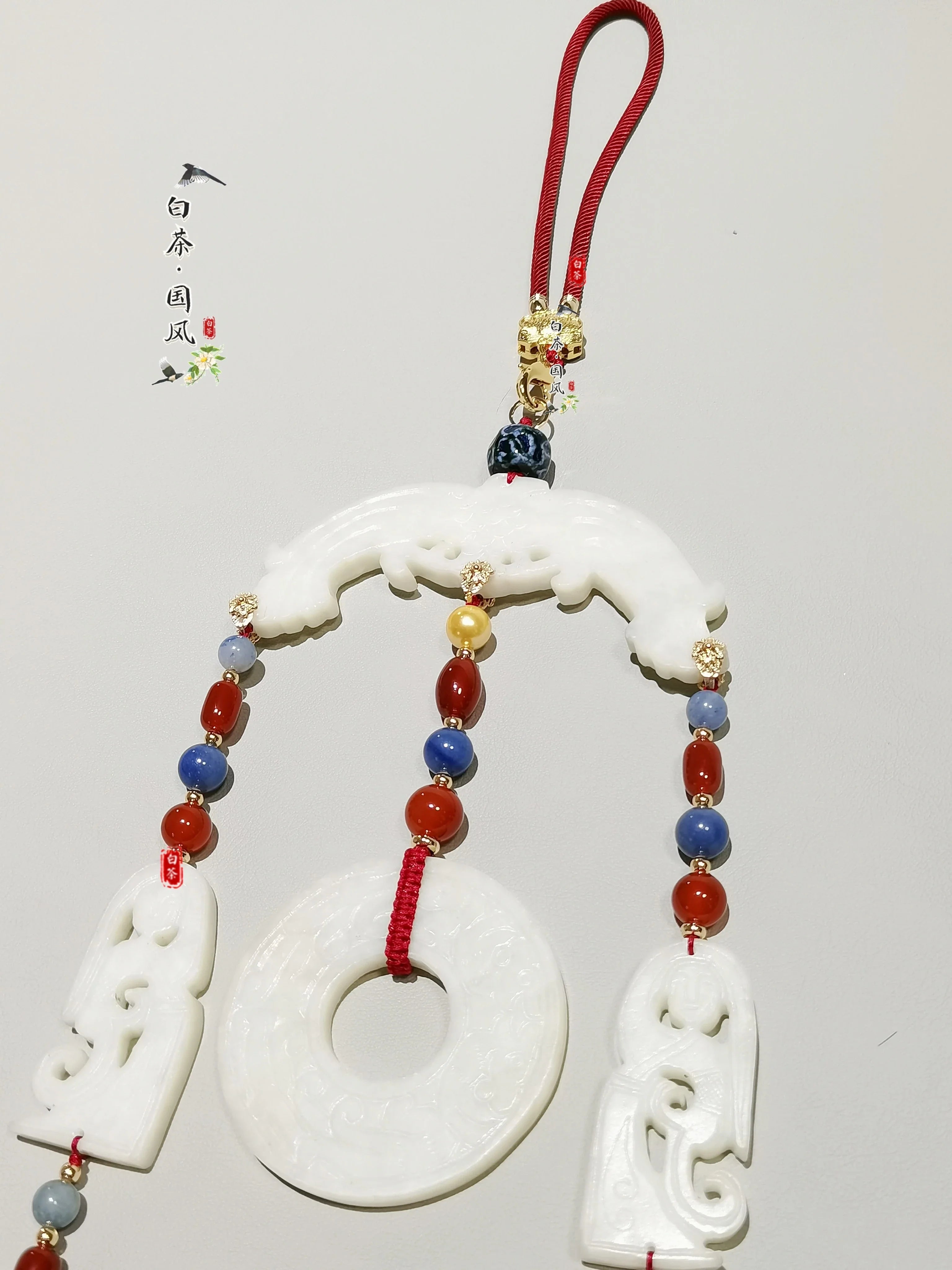 Wu Ren 舞人 Little Dancers Qin & Han Dynasty Unisex Yupei Нефритовый поясной кулон