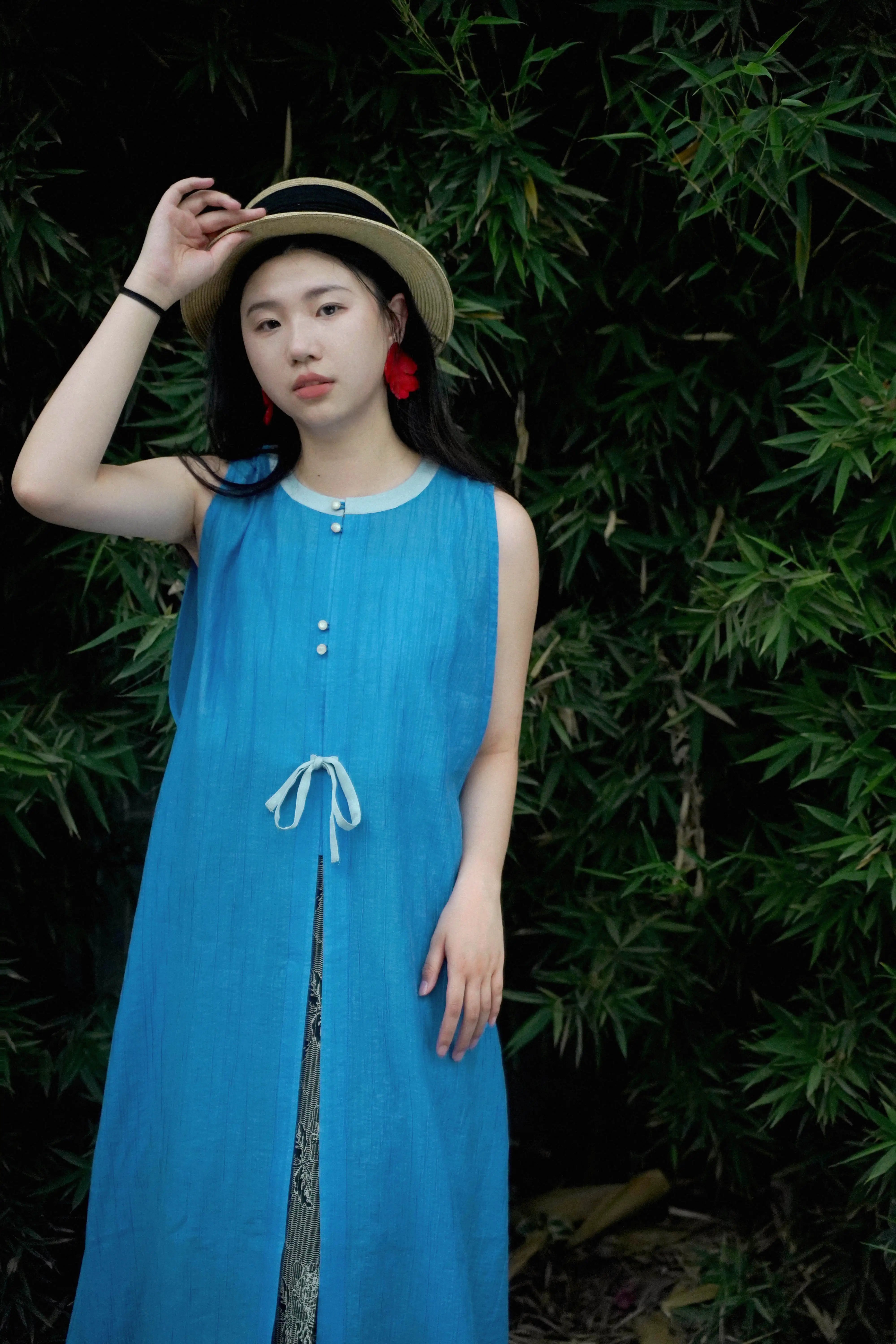 Xiang Cao 香草 Vanilla Modernized Ming Dynasty Summer Bijia Vest Set