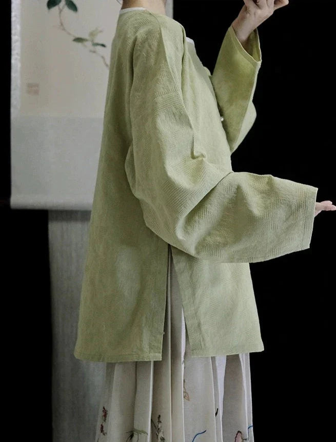 Дэн Та 蛋挞 Яичный пирог династии Мин Юаньлин Шань Топ из чистого хлопка