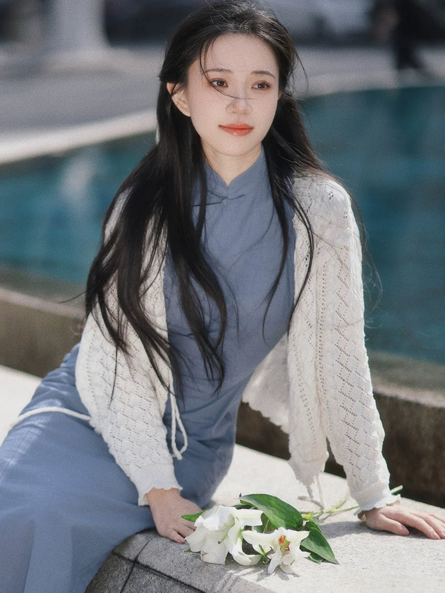 Синань 西南 Юго-Западный район Рами Плант 1930-х годов Повседневный Ципао с короткими рукавами и рукавами