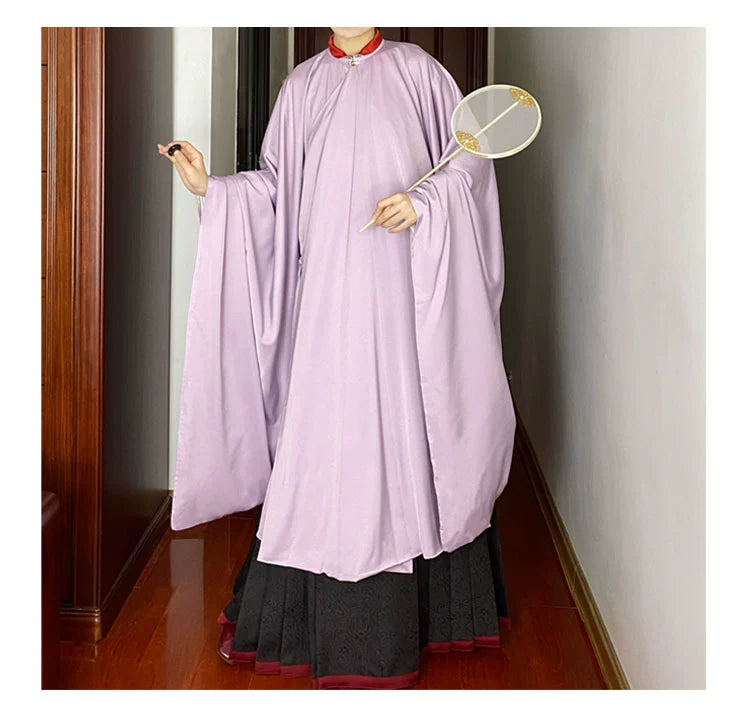 Рубашка с воротником-стойкой и большим рукавом в стиле династии Мин Чаншань 长衫