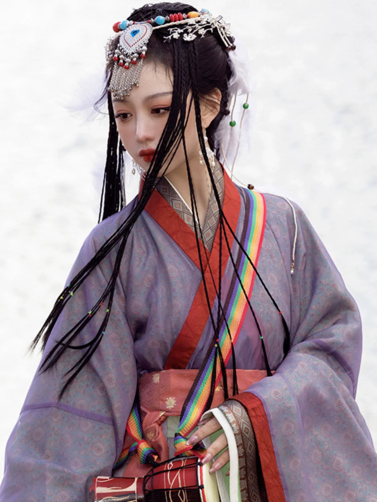 Cai Ju 采菊 Cueillette de chrysanthèmes Ensemble Ruqun unisexe de la dynastie Jin